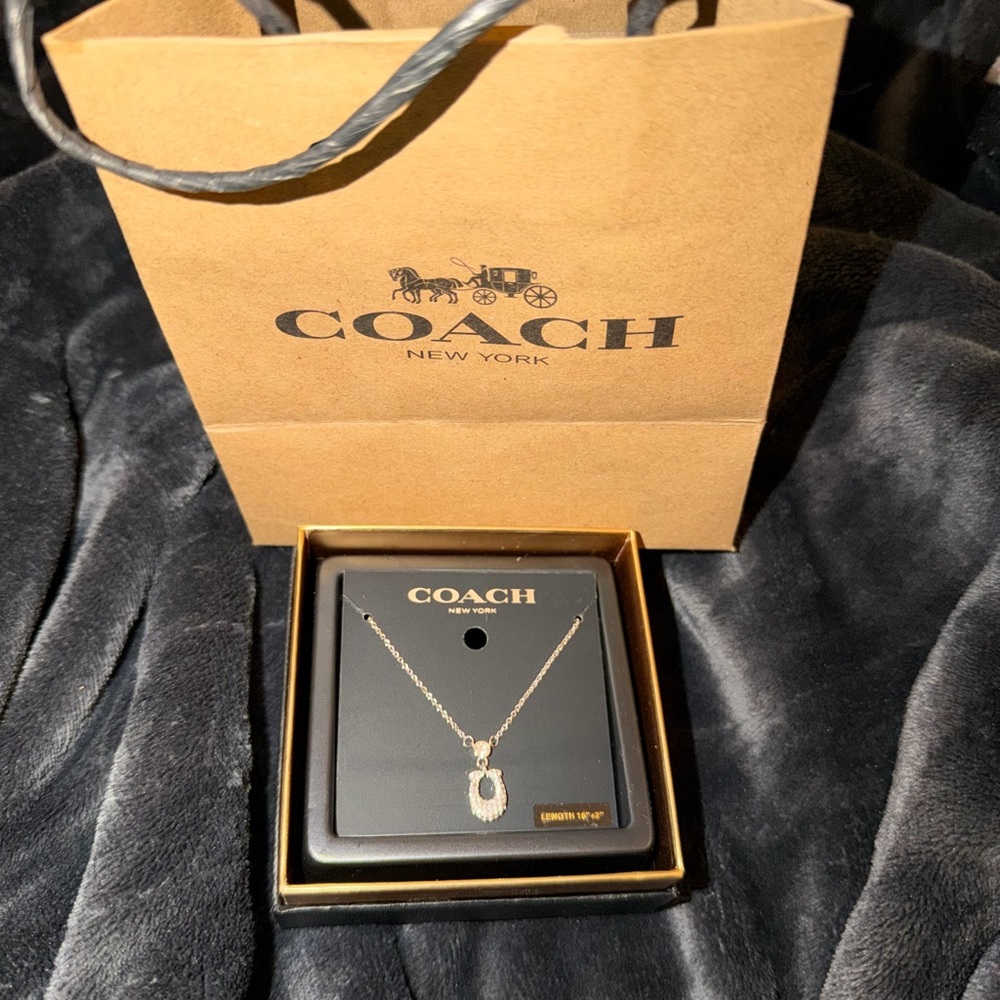 Coach Silver Pendant Necklace